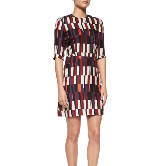 NWT $525 Rag & Bone Anne Printed Silk A-Line Dress in size 2! - Picture 1 of 6